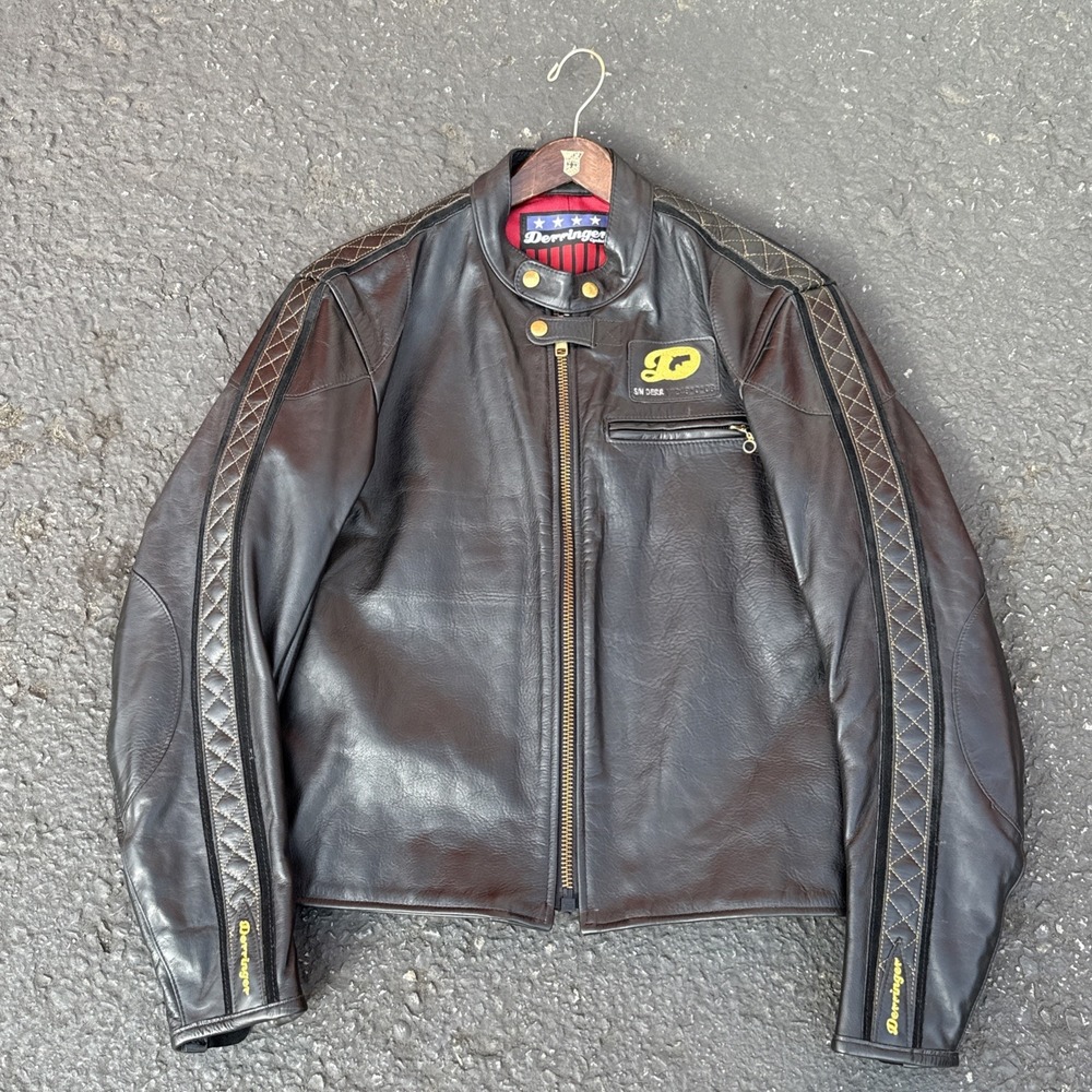 VANSON LEATHERS Vintage Ltd Edition Derringer  Leather Motorcycle Jacket -44